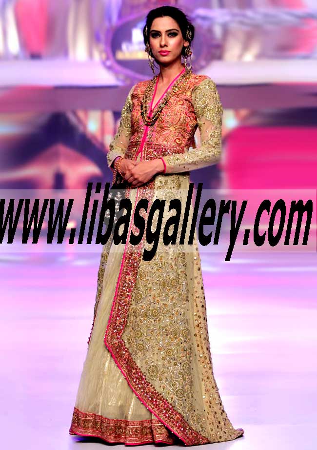 Bridal Wear 2015 Ravishing Anarkali Style Dress for Special Occasion