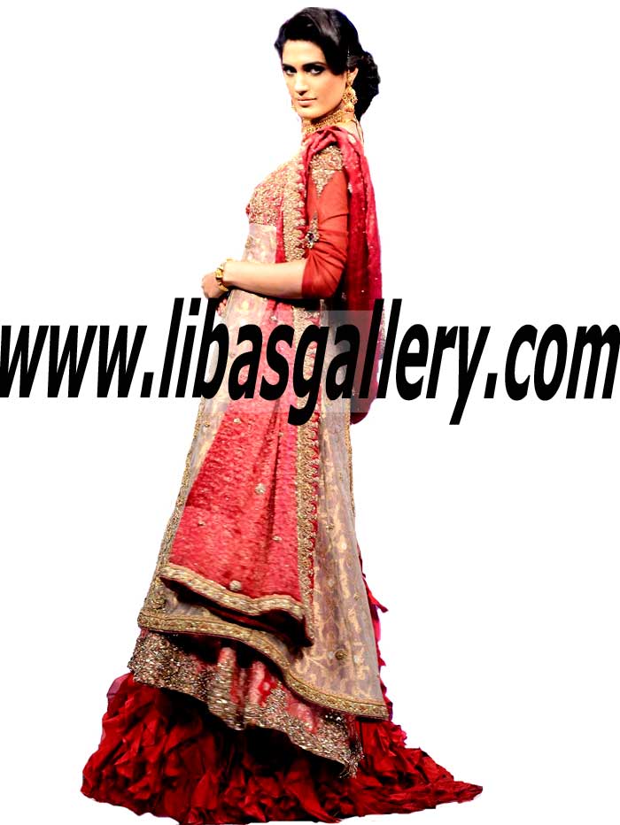 You will adore This Amazing Bridal Angrakha Dress for your Wedding Event