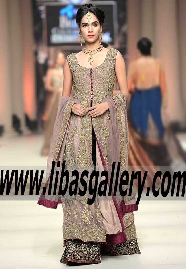 Splendid Bridal Sharara with Attractive Style is Perfect for a Wedding or a Festive Occasion