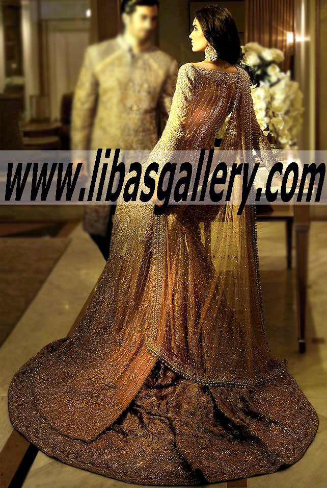 Bridal Wear 2015 Luxurious and Heavy Embellished Bridal Gown