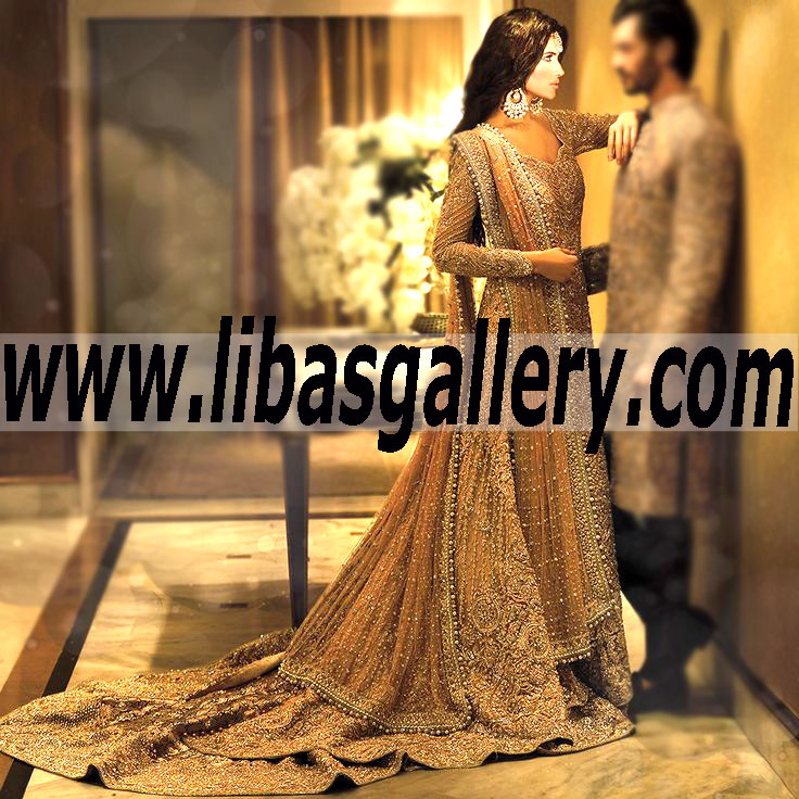 Bridal Wear 2015 Luxurious and Heavy Embellished Bridal Gown
