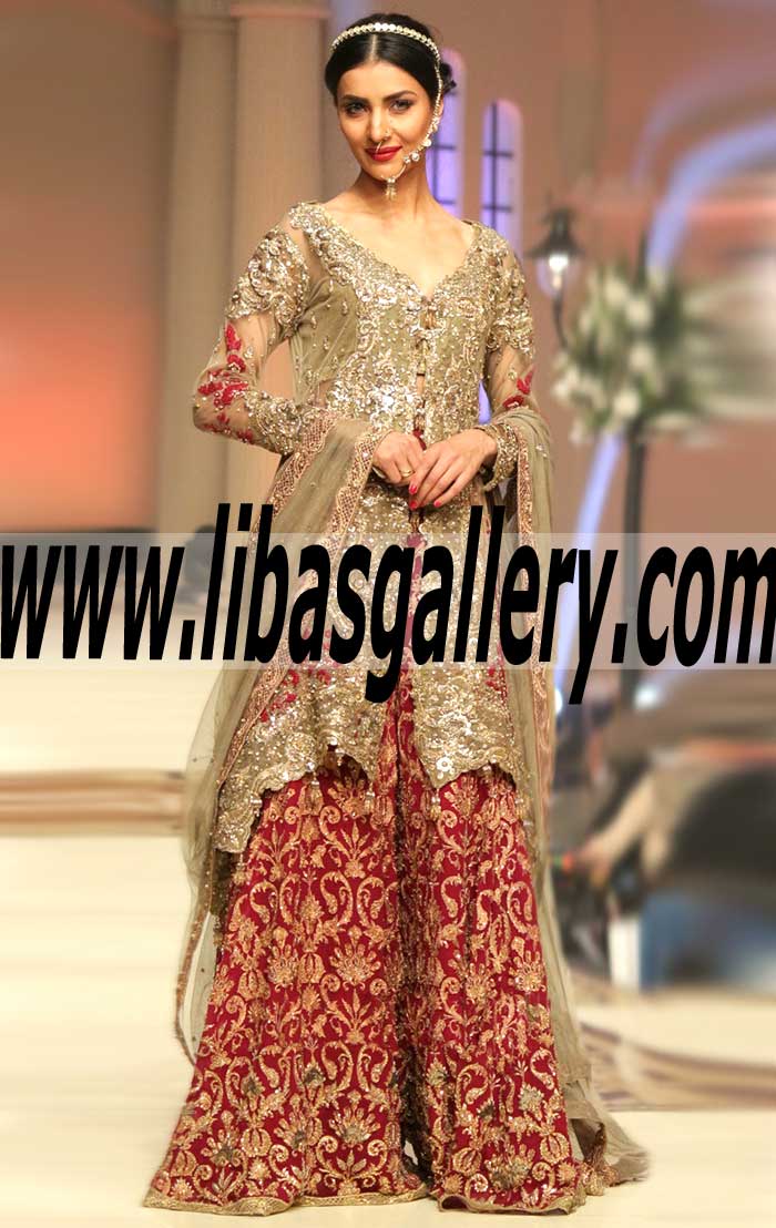 Saira Rizwan-Hot-Off-The-TBCW-Runway-Bridal-Week-Trends You`ll Be Seeing Everywhere | Glamorous Wedding Dresses For Bride | Shop Online at libasgallery.com