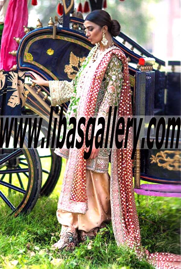 Grandiose Classic and Modern style Special Occasions Dress With Glorious Embellished Dupatta