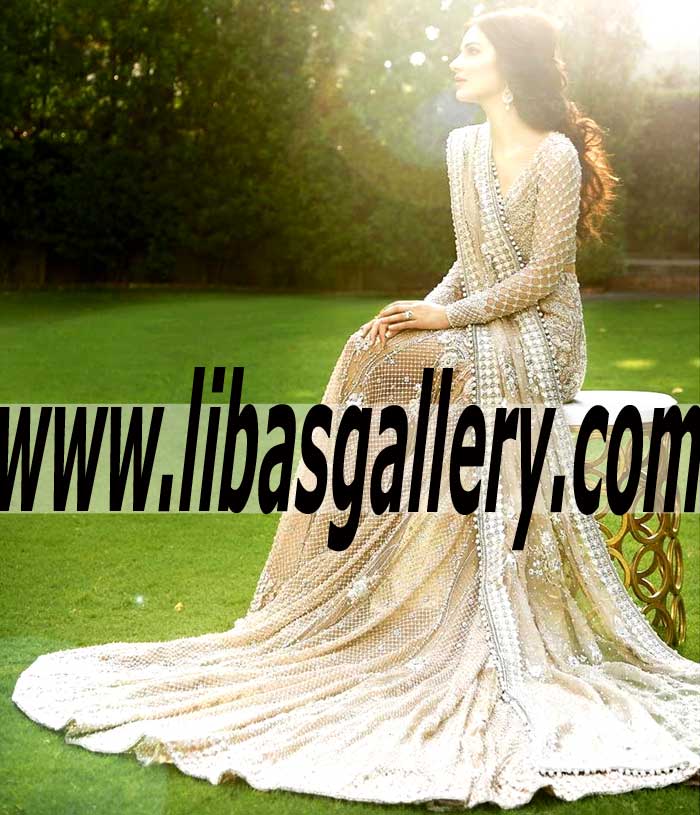 Bridal Wear 2015 Beautiful Wedding Lehenga Dress for Reception and Walima Ceremony