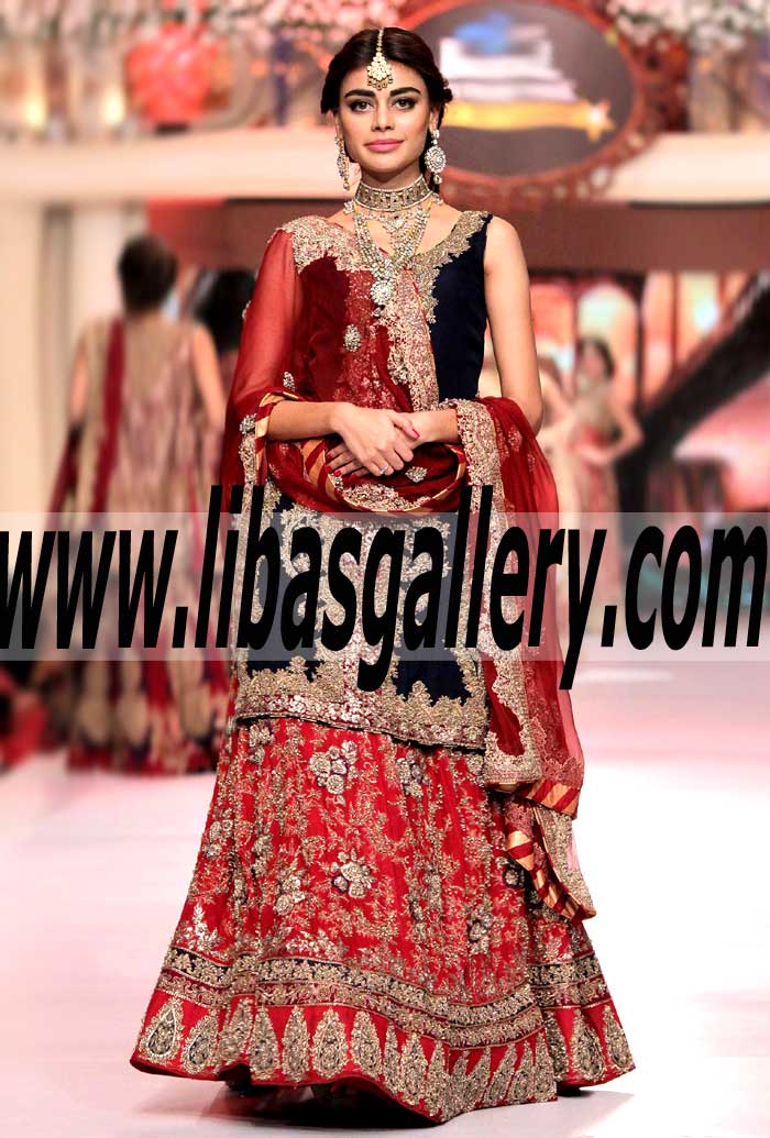 Why Pakistani Brides Prefer Red Bridal Lehenga Dresses – Nameera by Farooq