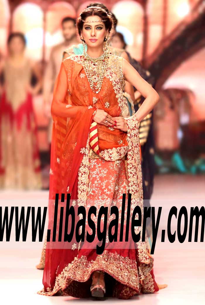 Bridal Wear 2015 Astonishing and Heart Catching Look Lehenga Dress for Wedding Events and Special Occasions