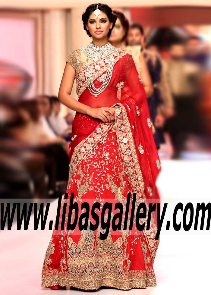 Bridal Wear 2015 Extremely Feminine Lehenga wear is Traditional yet trendy for Wedding
