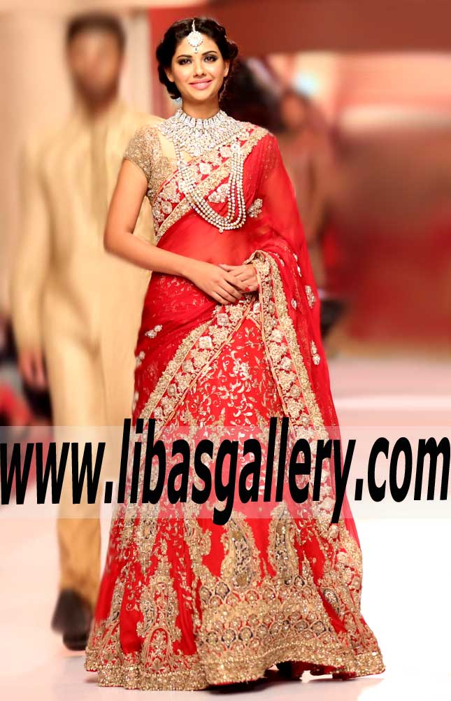 Bridal Wear 2015 Extremely Feminine Lehenga wear is Traditional yet trendy for Wedding