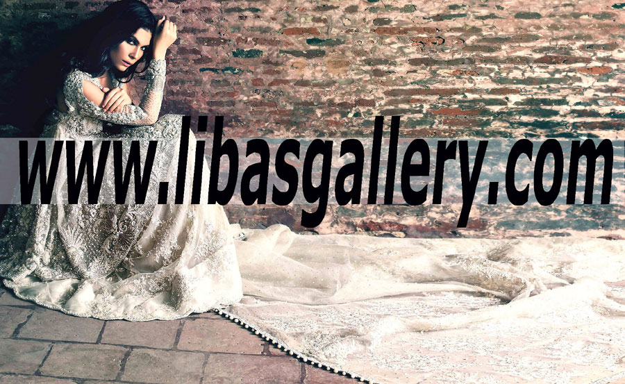 Bridal Wear 2015 BRIDAL ANARKALI DRESS WITH FLARED LEHENGA