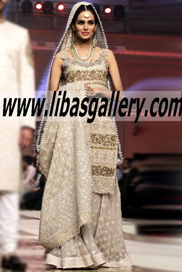 Bridal Wear 2015 Gorgeous sharara dress for wedding