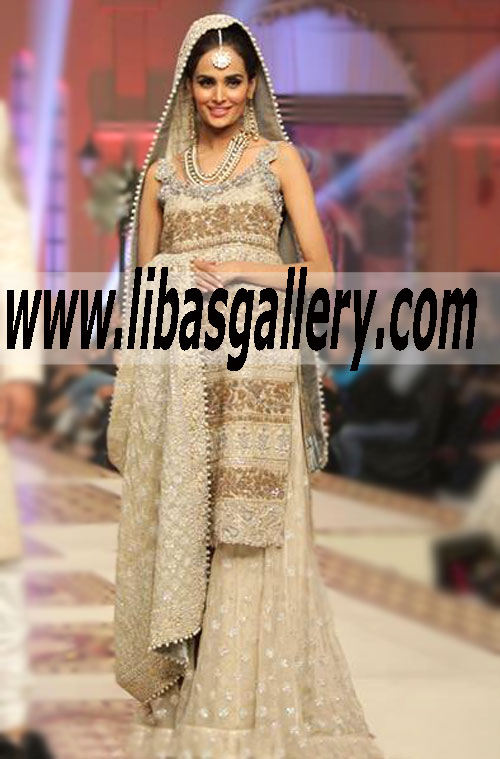 Bridal Wear 2015 Gorgeous sharara dress for wedding