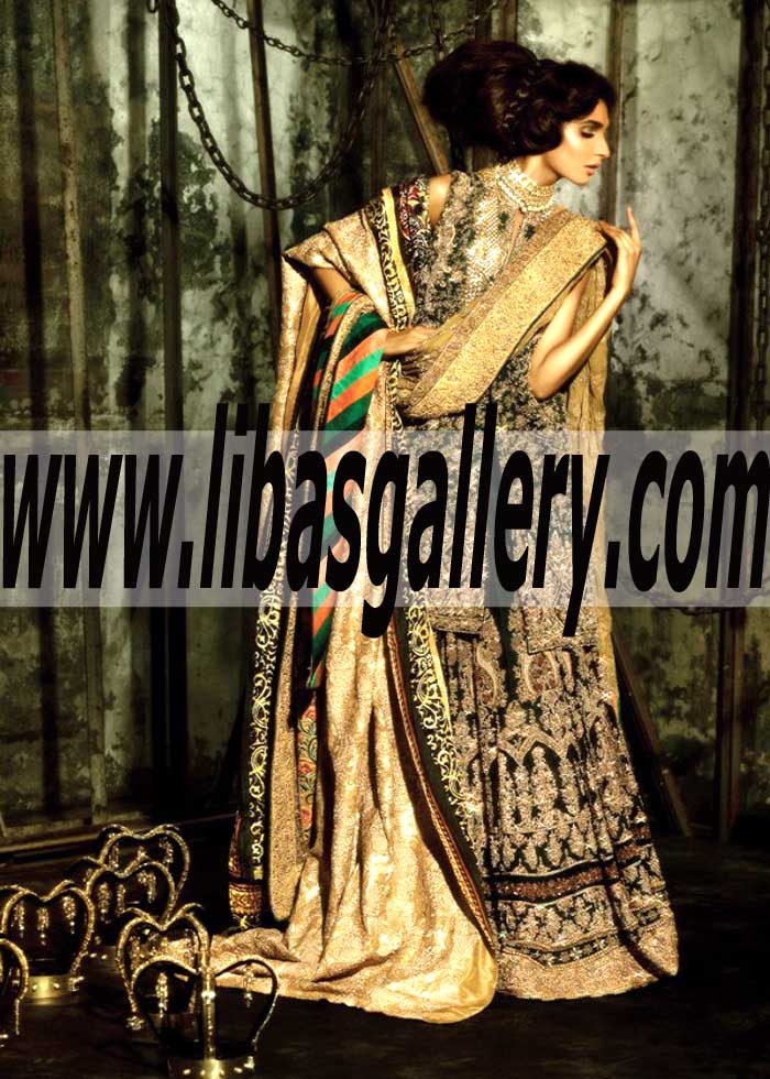 HSY Latest Pakistani Bridal Sharara Collection Pakistani Bridal Wear Detroit Michigan USA