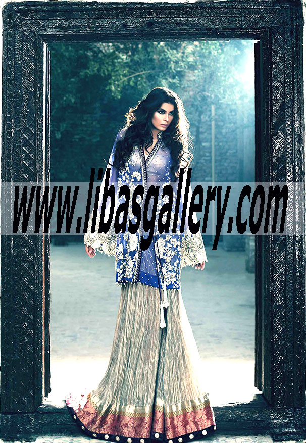 Bridal Wear 2015 EMBELLISHED BRIDAL FLARED LEHENGA SUIT