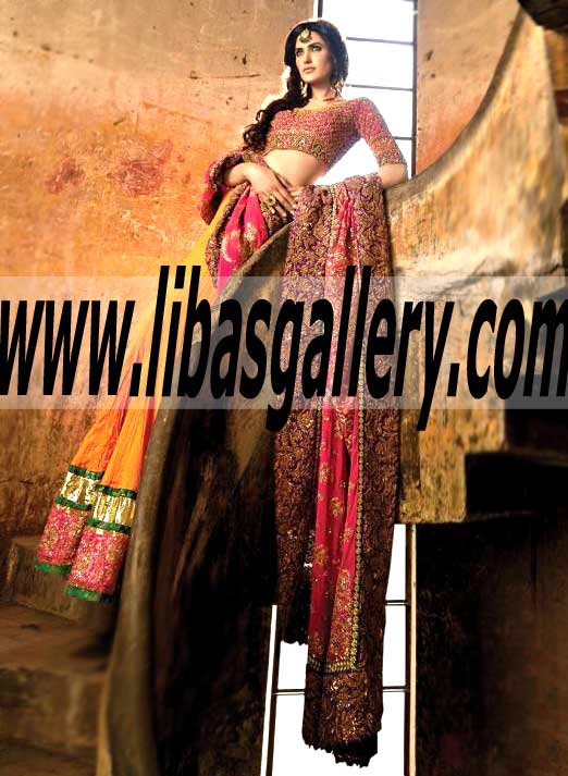 Luxurious Pink Color Bridal Lehenga Dress is Perfect for making a Stylish Appearance