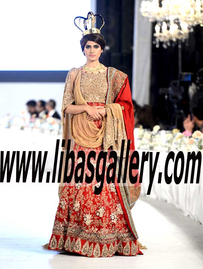 Breathtaking Bridal Wear Sharara with Gorgeous Embellishements for Wedding