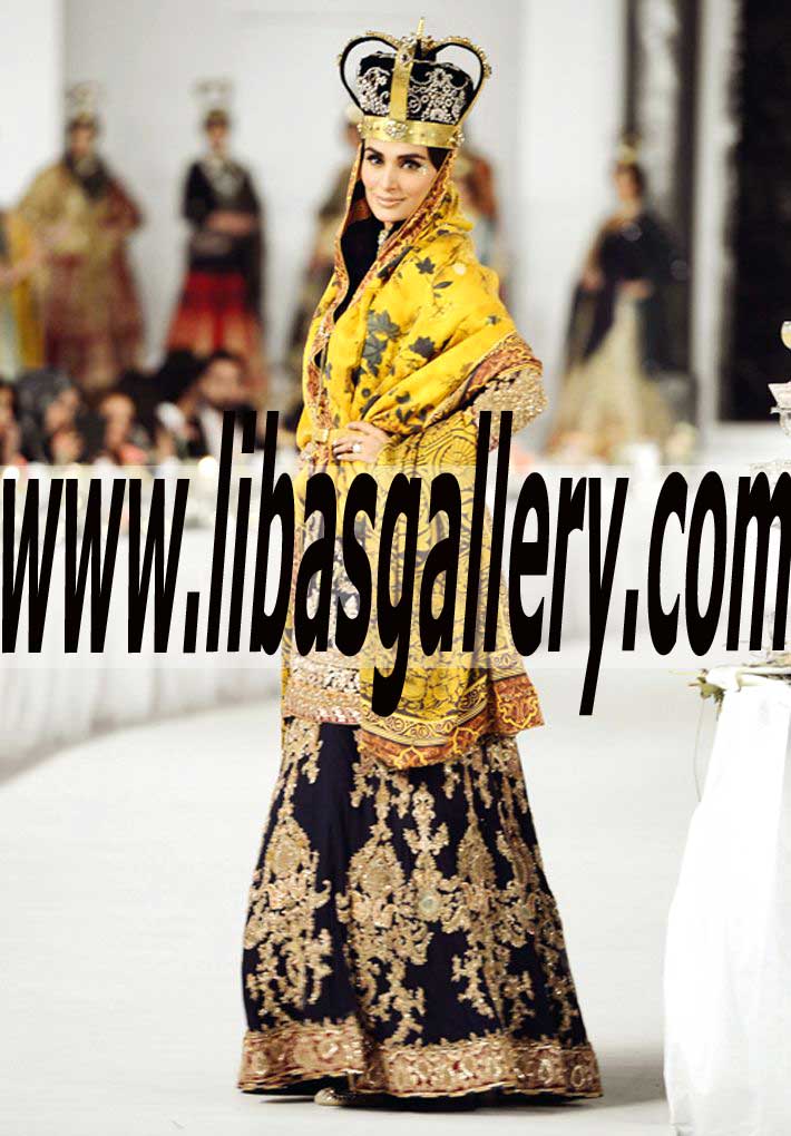 Awesome Designer Bridal Lehenga with exquisite and superb embellishments for Valima and Reception