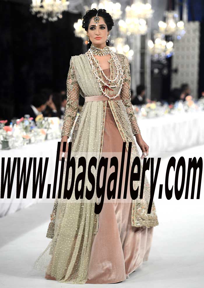 Elan Wedding Dresses 2016 2017, Elan Grandiose Farshi Lehenga Spring Summer Collection from PFDC Swarovski Crystal Couturiers Bridal Week, FAST shipping in Sunnyvale California CA USA