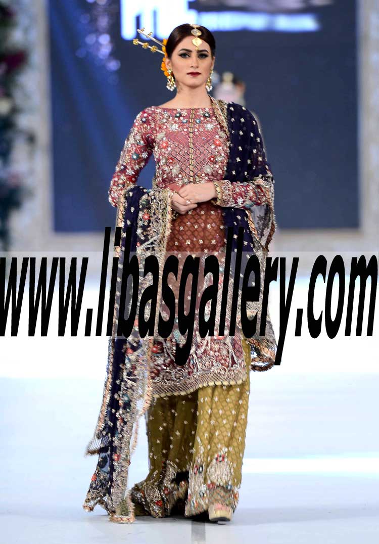 Prodigious Pakistani Designer Bridal Dress for Wedding Reception and Special Occasions