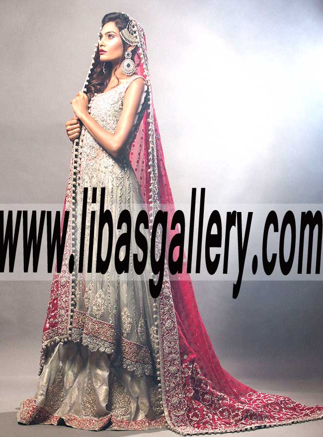 Wonderful Bridal Anarkali Lehenga Dress for Reception and Special Occasions