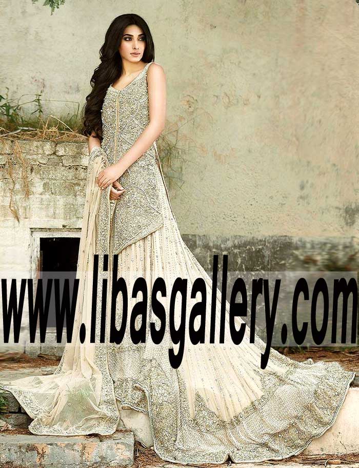 Marvelous Bridal Lehenga Dress with appealing and glorious embellishments for Wedding and Special Occasions