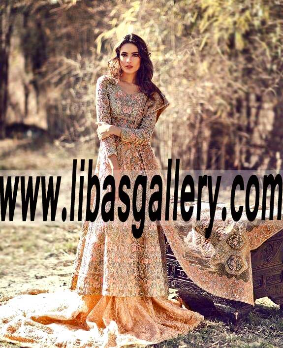 Lovely hottest fashion trends Wedding Gown with Lehenga for Wedding and Special Occasions