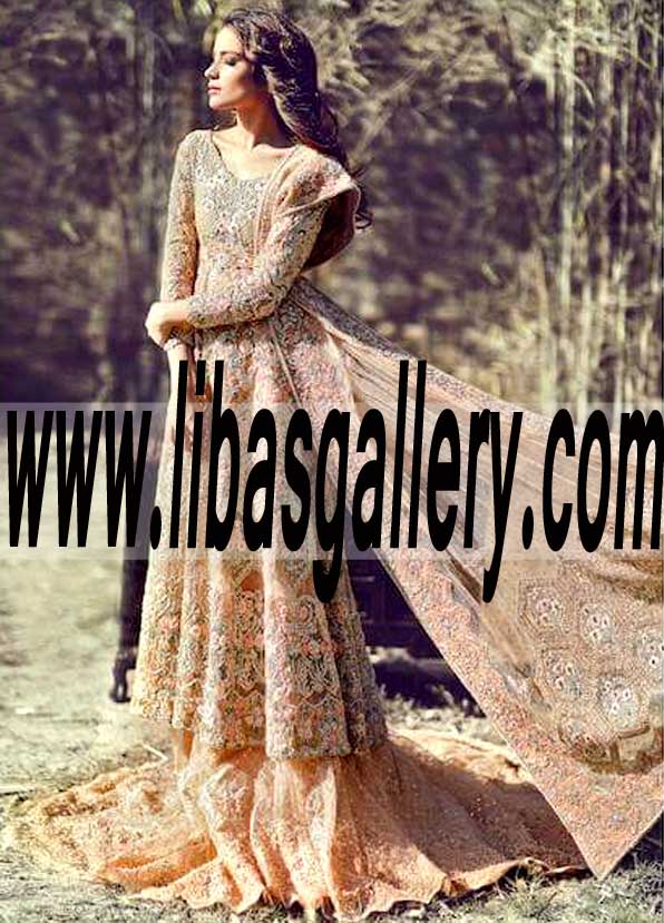 Lovely hottest fashion trends Wedding Gown with Lehenga for Wedding and Special Occasions
