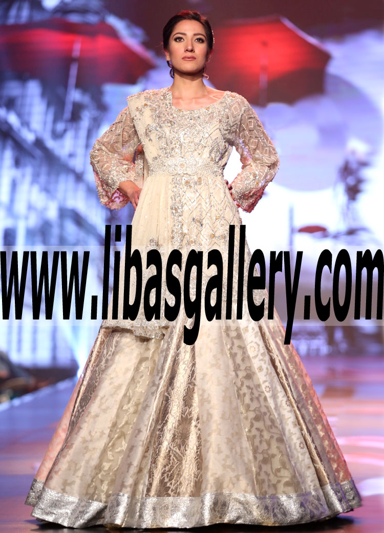 A LUXURIOUSLY EMBELLISHED WEDDING DRESS WITH FIT AND FLARE WEDDING LEHENGA FOR ENGAGEMENT AND SPECIAL OCCASIONS