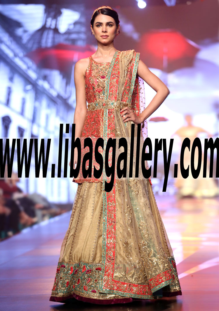 SOFT DECADENT EMBELLISHED BRIDAL LEHENGA THAT LASTING ROMANTIC LOOK AND FEEL FOR WEDDING AND SPECIAL OCCASIONS