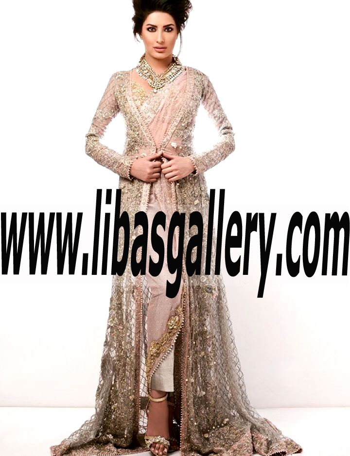 Breathtaking Embellishments Designer Bridal Gown for Wedding and Special Occasions