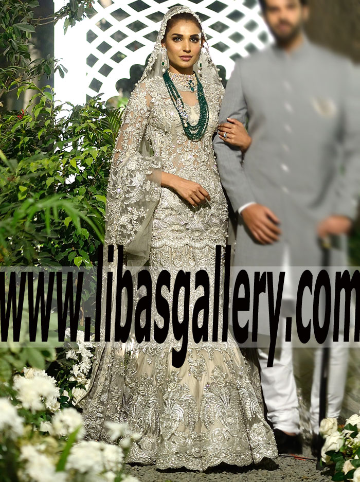 Spectacular Mermaid Wedding Lehenga Best Signature Designer Collection for Valima or Reception