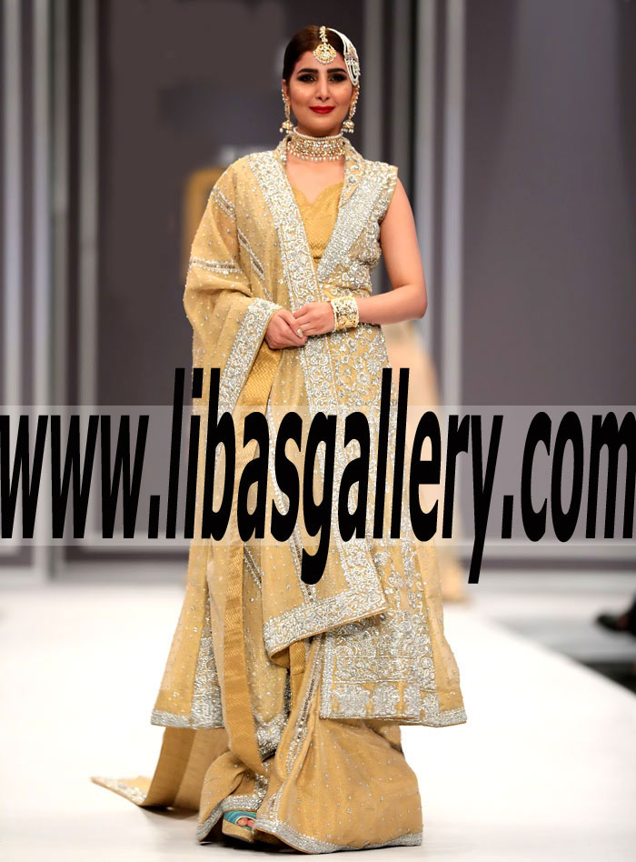 Whimsical Wedding Sharara with Alluring Embellishments for Valima or Reception
