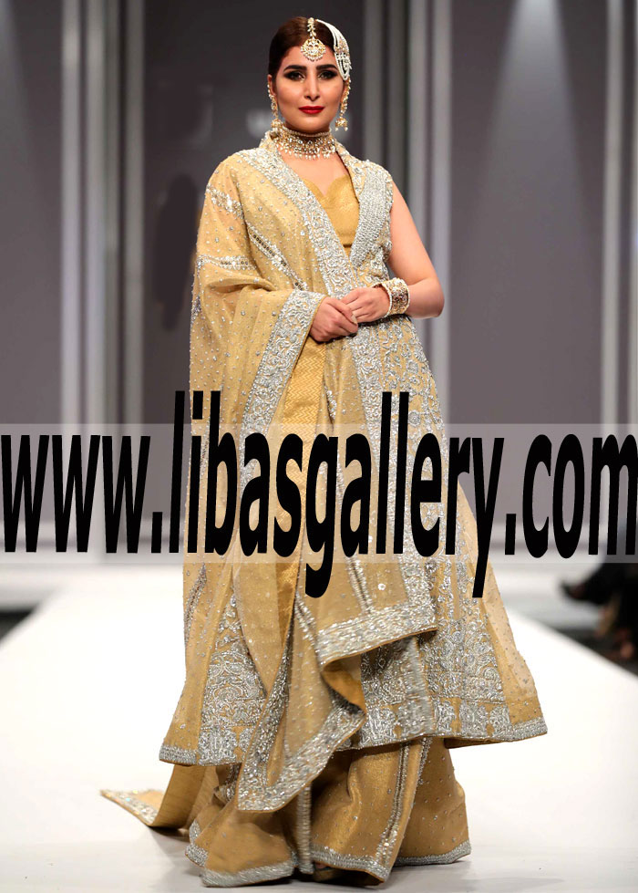 Whimsical Wedding Sharara with Alluring Embellishments for Valima or Reception