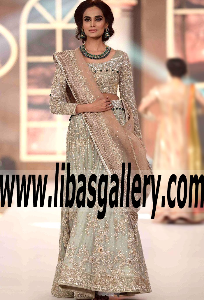 Vigorous Traditional Bridal Lehenga Dress with Alluring and Beautiful Embellishments for Reception and Special Occasions