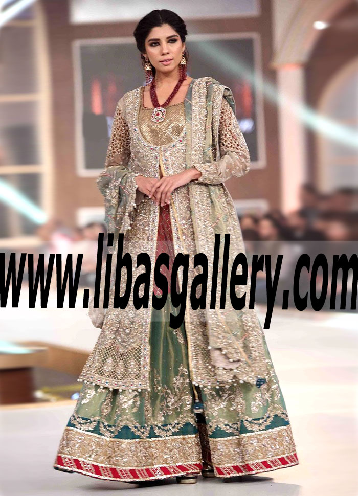 Gorgeous Designer Bridal Lehenga Dress for Stunning and Gorgeous Embellishments for Wedding and Special Occasions