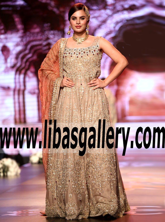 Astonishing Designer Bridal Anarkali Dress for Wedding and Special Occasions