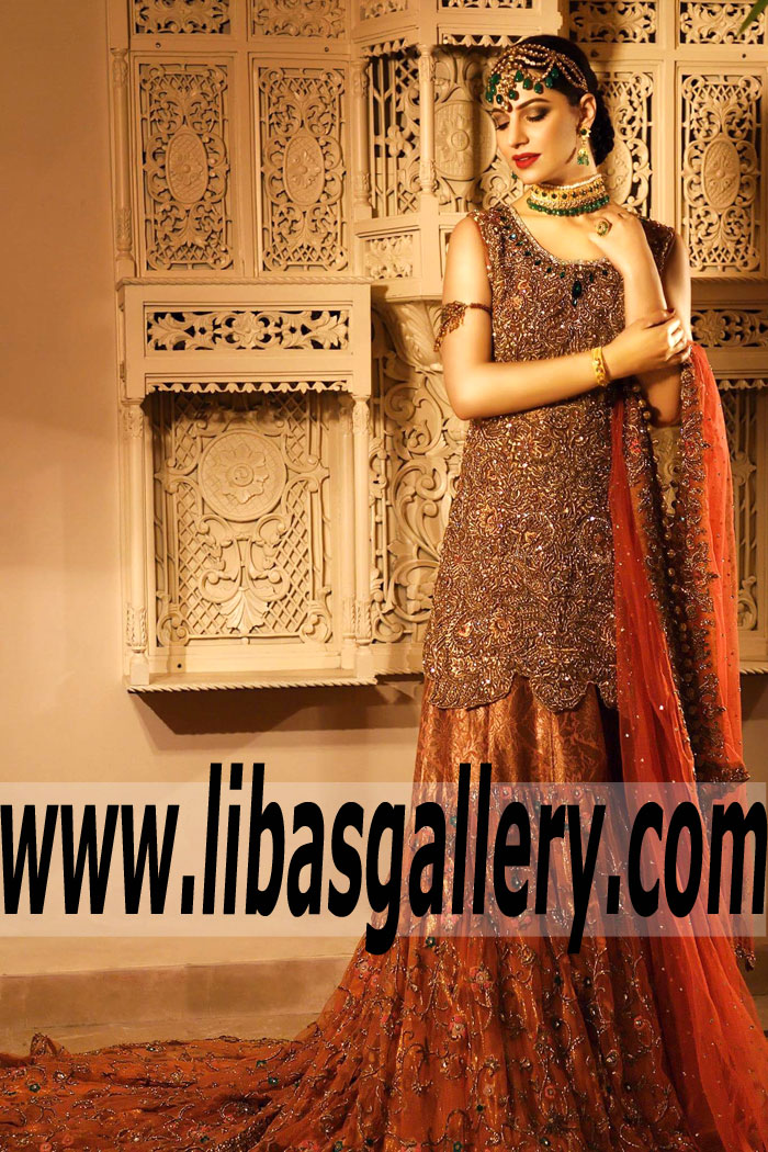 Gorgeous Wedding Sharara Dress with Magnificent and Glorious Embellishments for Wedding and Special Occasions