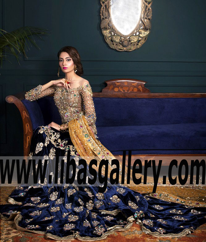 Arjumand Bano Wedding Dresses | Arjumand Bano Wedding Gharara | Arjumand Bano Latest Bridal Dresses in Birmingham UK Online Shop