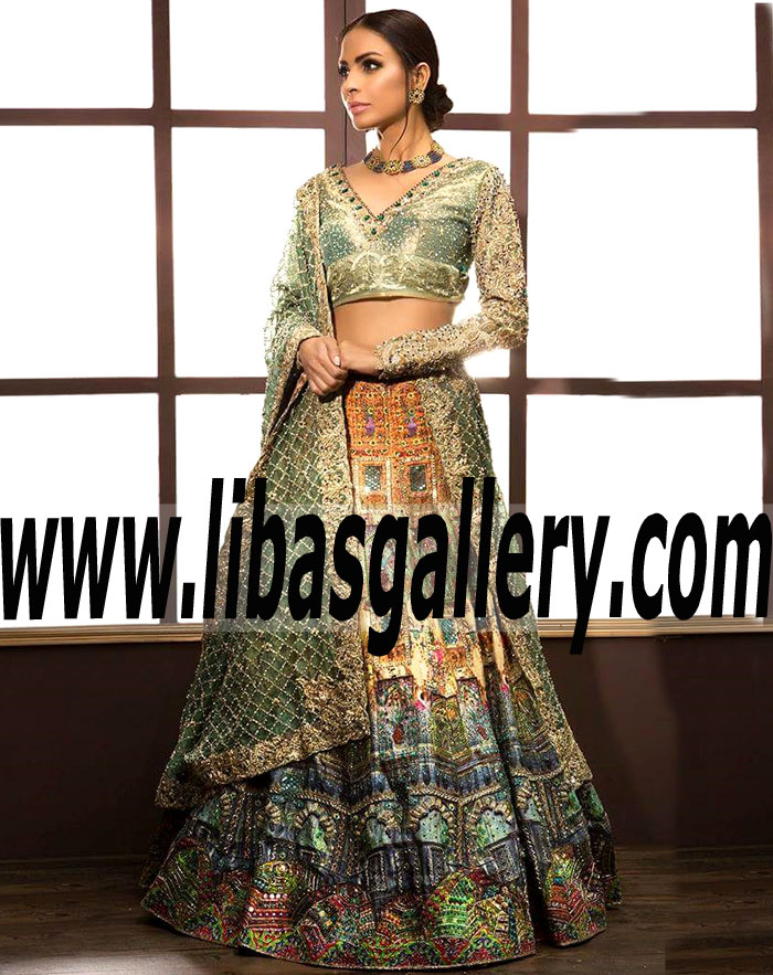 Marvelous Lehenga Outfit with Pretty and Lovely Embellishments for Wedding and Special Events
