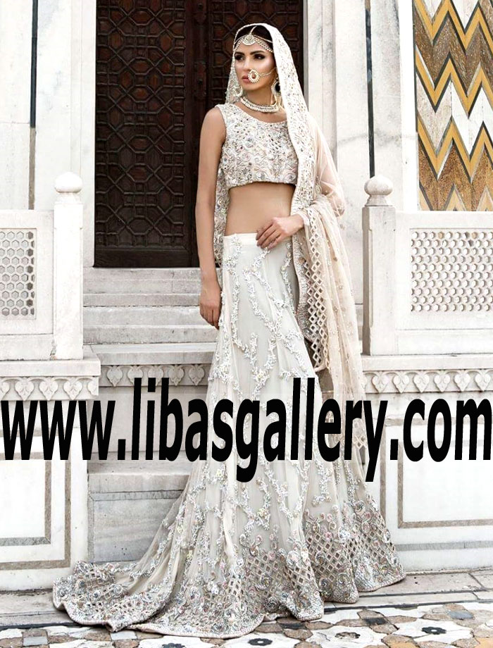 Make Some Poise Bridal Sharara Dress with Exquisite Embellishments