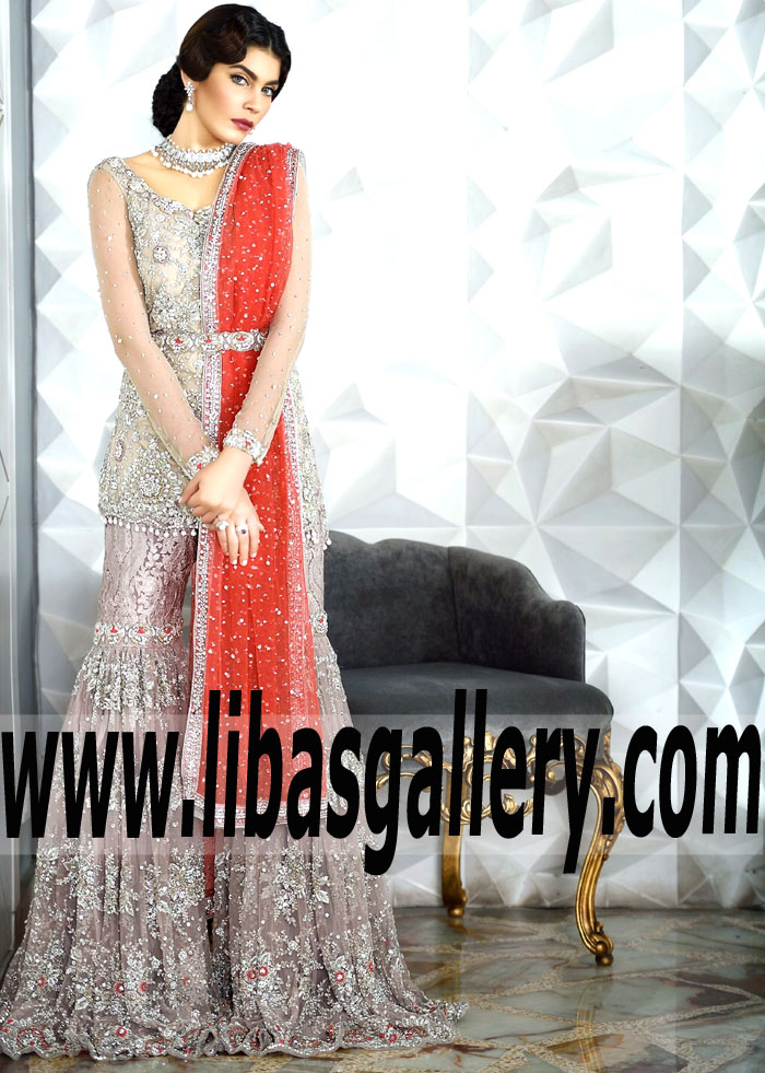 To Love and Be Lovely Bridal Gharara Dress for Reception and Valima
