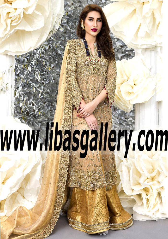 Fun and Fame Bridal Sharara Dress for Wedding and Special Occasions