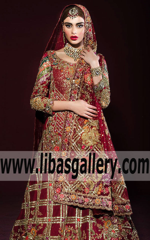Beautiful VERMILLION Wedding Lehenga Dress for Wedding and Special Occasions
