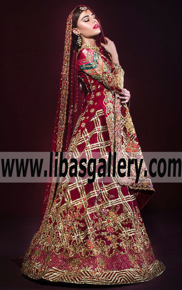 Beautiful VERMILLION Wedding Lehenga Dress for Wedding and Special Occasions