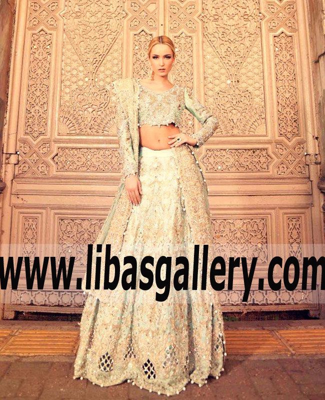 Evoking Asian Wedding Bridal Lehenga Dress for Reception and Special Occasions