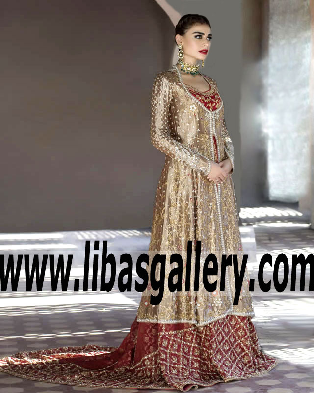 Attractive Designer Bridal Lehenga Dress for Reception and Special Occasions