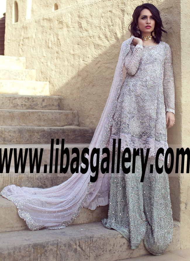 Marvelous Languid Lavender Eustoma Wedding Dress