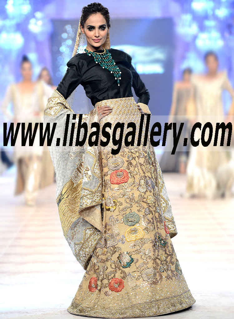 Bridal Wear 2015 LUMINOUS BRIDAL LEHENGA FOR BRIDE