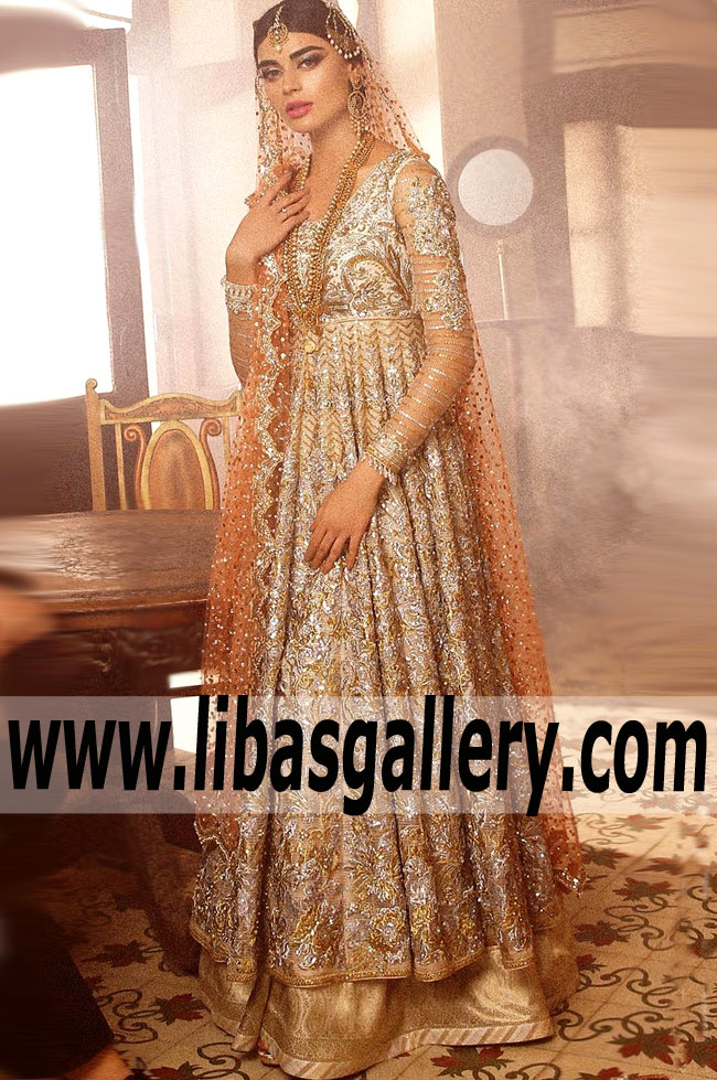 Sensational Pakistani Designer Classic Anarkali Pishwas