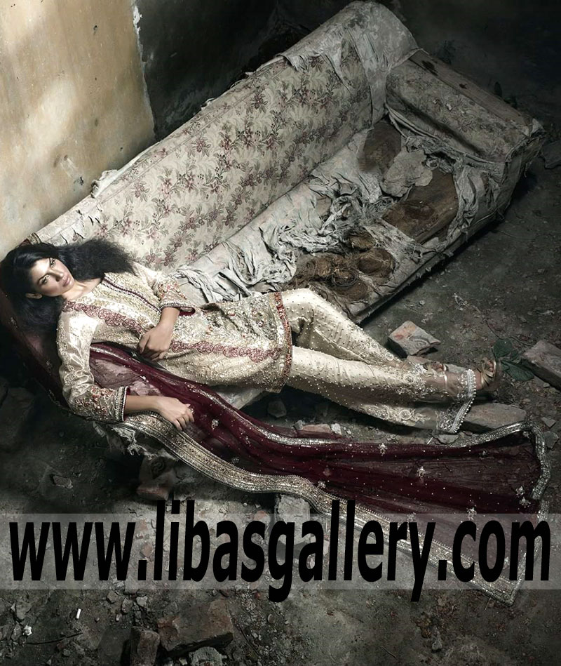 Miraculous Ecru Carnation Bridal Dress