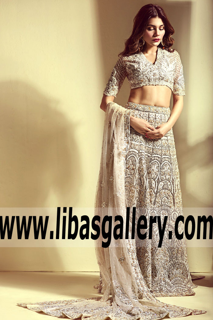 Outstanding Almond Dahlia Bridal Lehenga